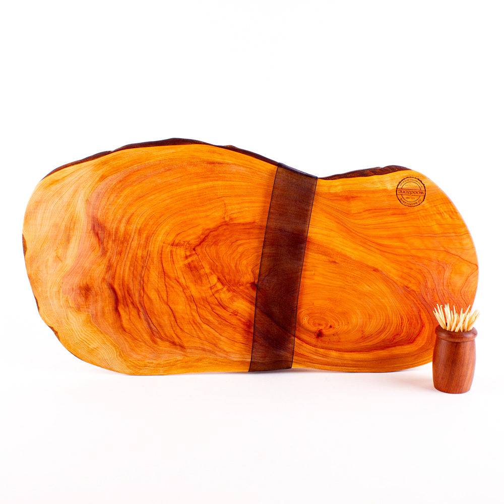 Macrocarpa Rustic Natural Edge Board and Knife Set 904