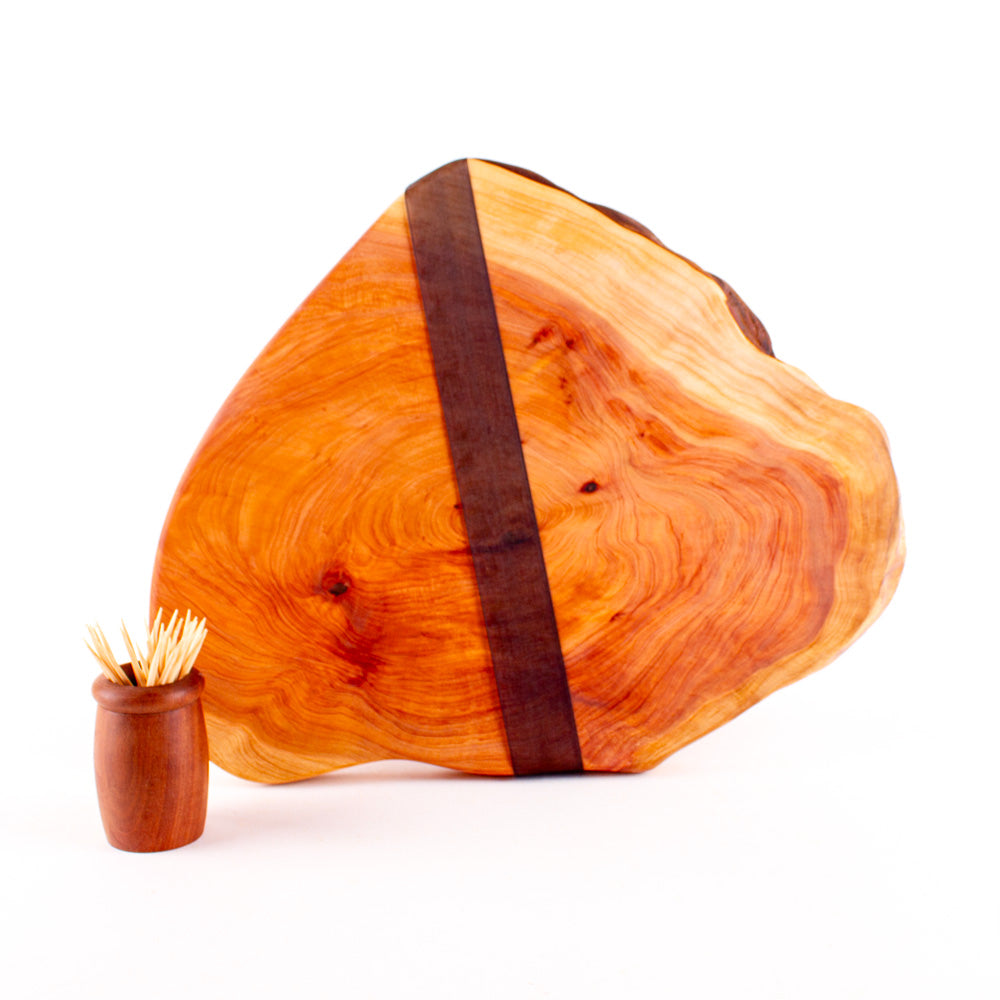 Macrocarpa Rustic Natural Edge Board and Knife Set 906