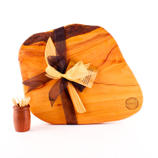 Macrocarpa Rustic Natural Edge Board and Knife Set 907