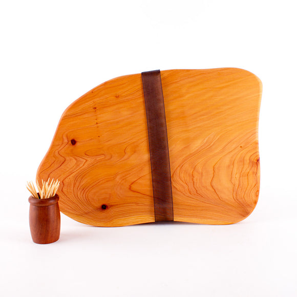 Macrocarpa Rustic Natural Edge Board and Knife Set 908