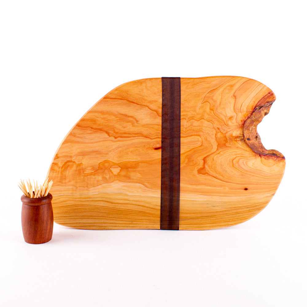 Macrocarpa Rustic Natural Edge Board and Knife Set 909