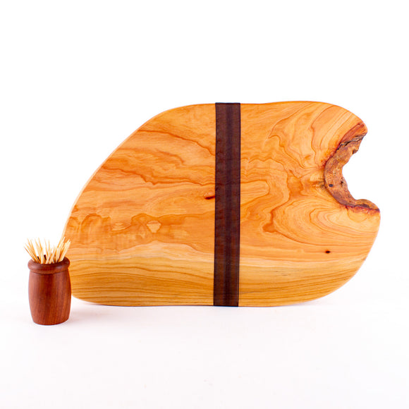 Macrocarpa Rustic Natural Edge Board and Knife Set 909