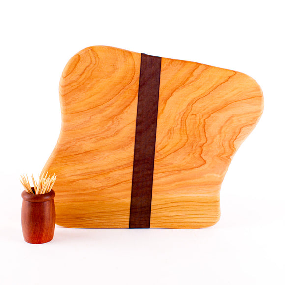 Macrocarpa Rustic Natural Edge Board and Knife Set 910