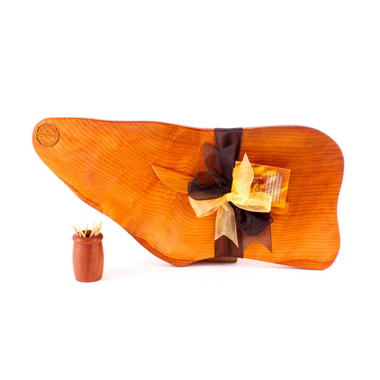 Ancient Kauri Rustic Natural Edge Board and Knife Set 942