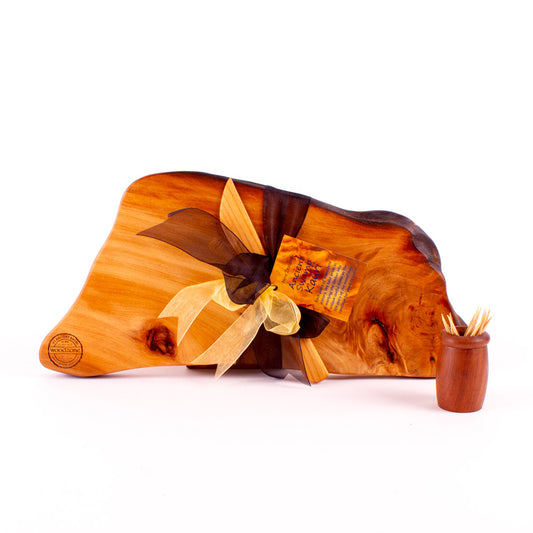 Ancient Kauri Rustic Natural Edge Board and Knife Set 955