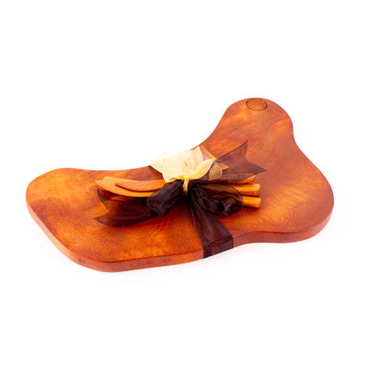 Ancient Kauri Rustic Natural Edge Board and Knife Set 956