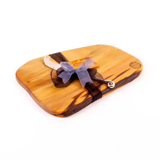 Ancient Kauri Rustic Natural Edge Board and Knife Set 957