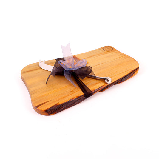 Ancient Kauri Rustic Natural Edge Board and Knife Set 958