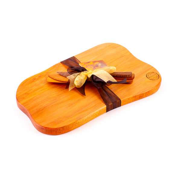 Ancient Kauri Rustic Natural Edge Board and Knife Set 963