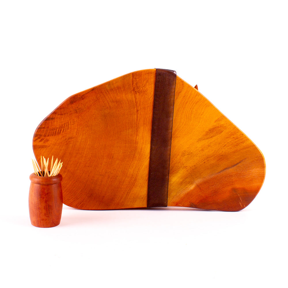 Ancient Kauri Rustic Natural Edge Board and Knife Set 977
