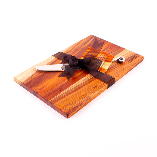 The Great NZ Cheese Board 280x180 with Metal Knife - Blackwood