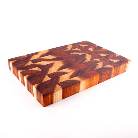 End Grain Chopping Board, Large 450x300x50, NZ Blackwood