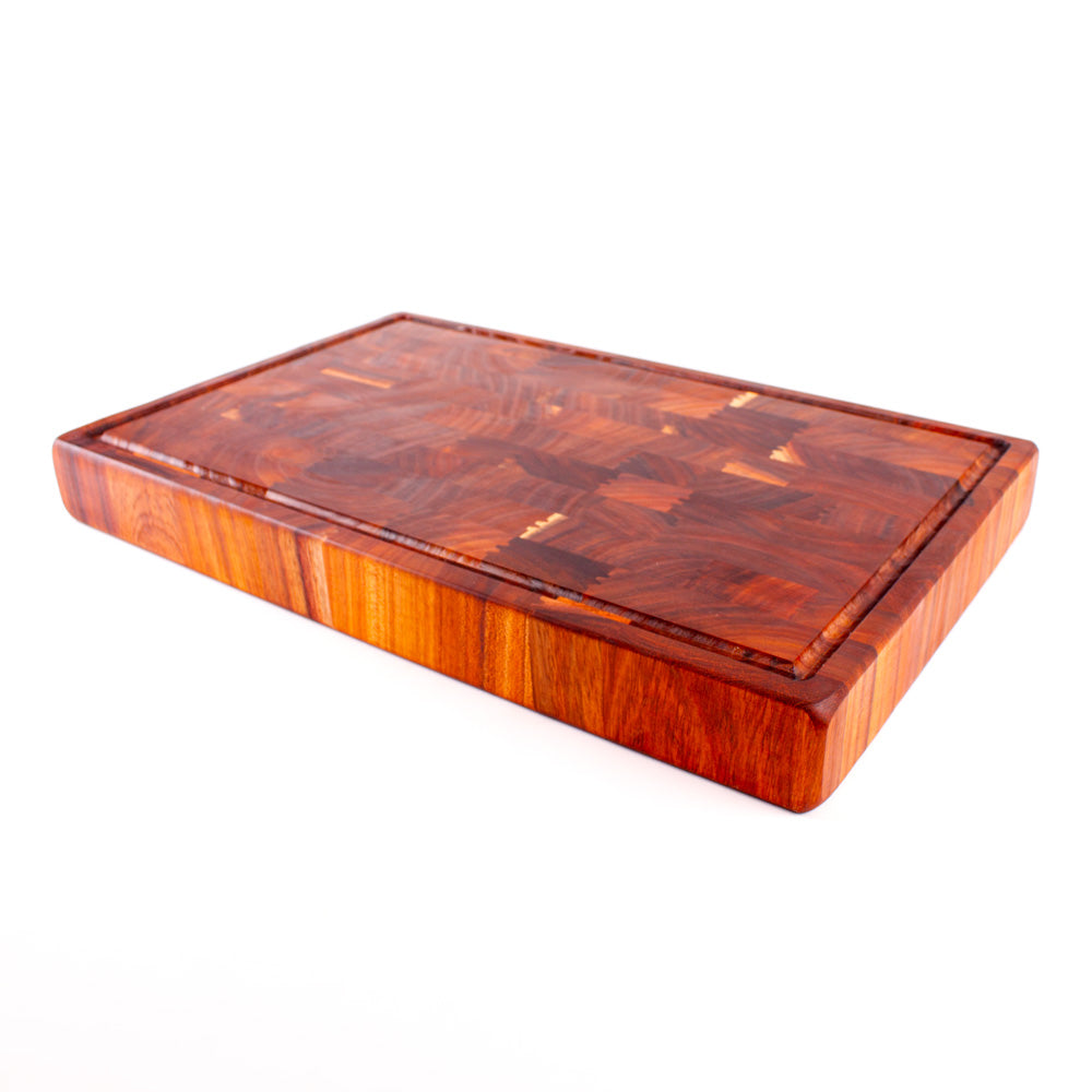 End Grain Chopping Board with Juice Groove 550x350x60 NZ Blackwood