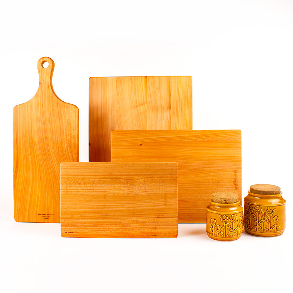 The Mighty Macrocarpa Board Set Woodzone NZ Made Woodware & Gifts