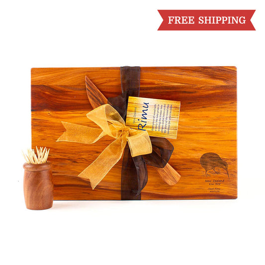 The Great NZ Cheese Board and Knife Set - Engraved Icon