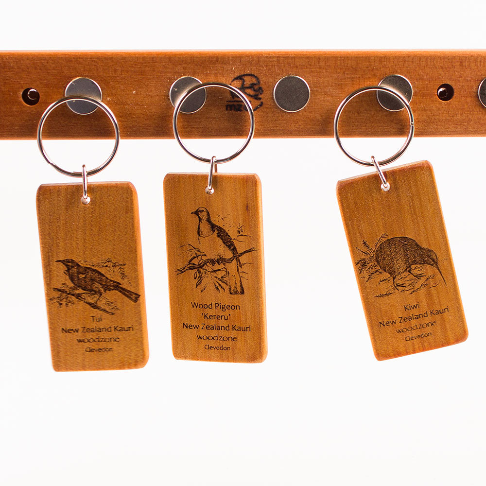 Keyring with Engraved Native Birds