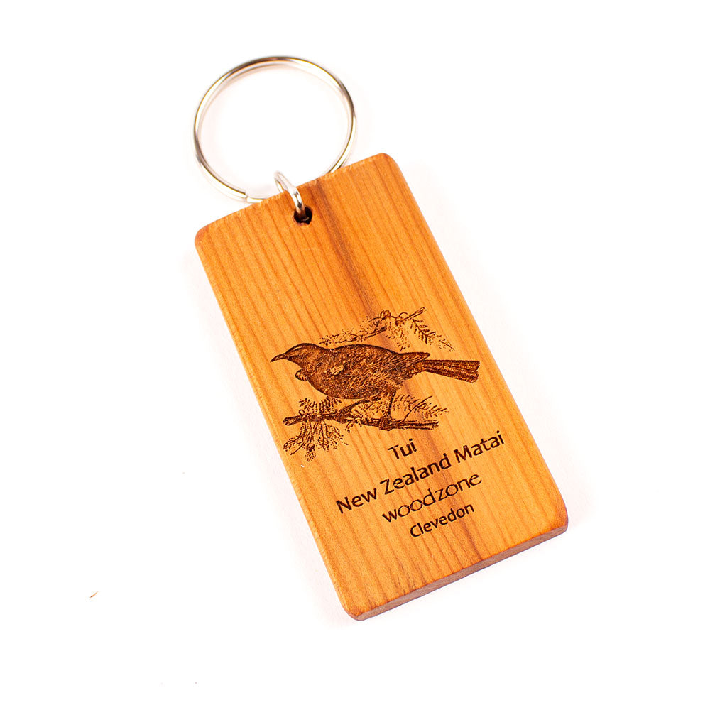 Keyring with Engraved Native Birds